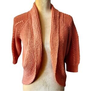Calvin Klein Peach Beachy Knit Sweater Cardigan Size Medium
